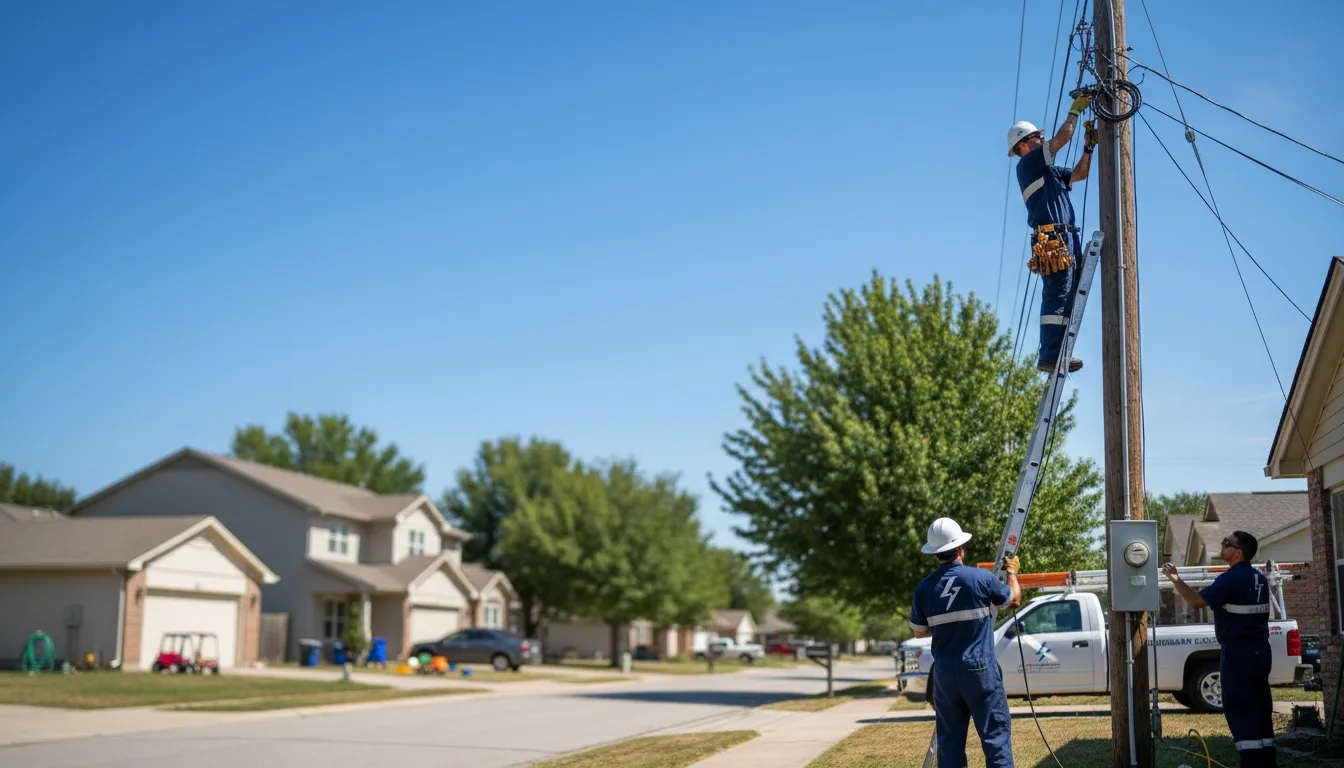 Residential electrician providing installation services in Littlefield, TX